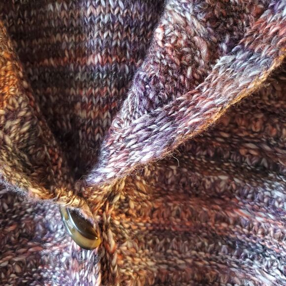 Knox Rose Sz L Long Chunky Knit Button Front Cardigan Sweater Coat Wool Alpaca - Picture 6 of 10